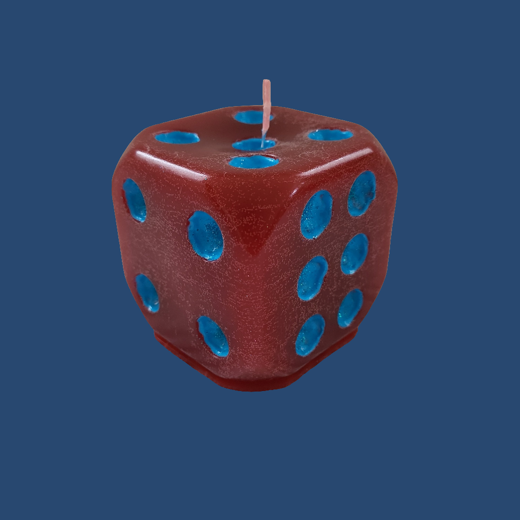 Handgefertigter Kerzenwürfel in Geschenkbox / in verschiedenen Farben lieferbar