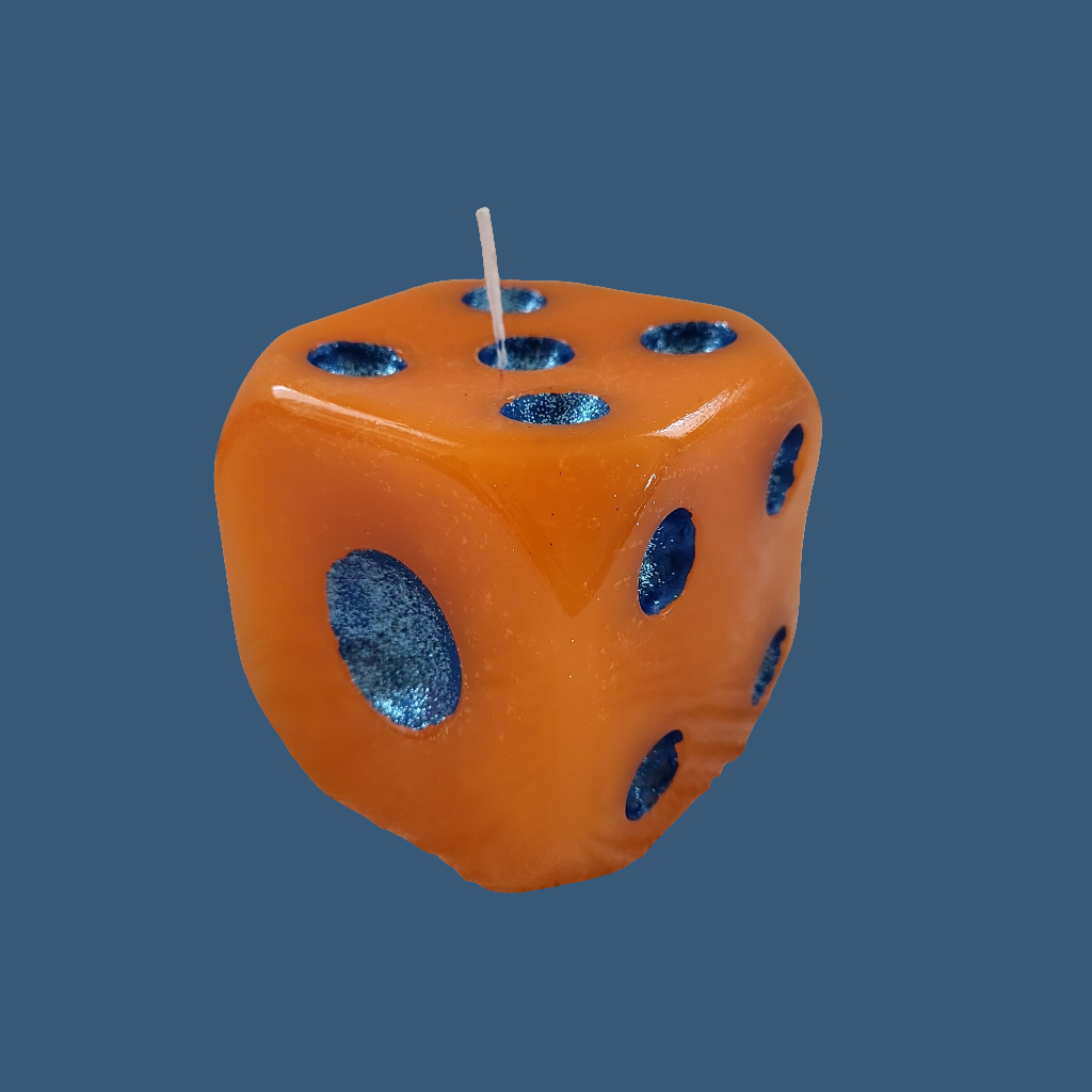 Handgefertigter Kerzenwürfel in Geschenkbox / in verschiedenen Farben lieferbar