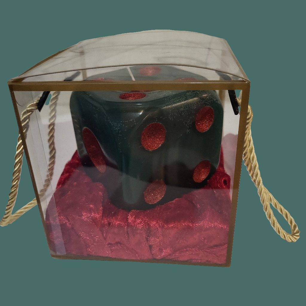 Handgefertigter Kerzenwürfel in Geschenkbox / in verschiedenen Farben lieferbar